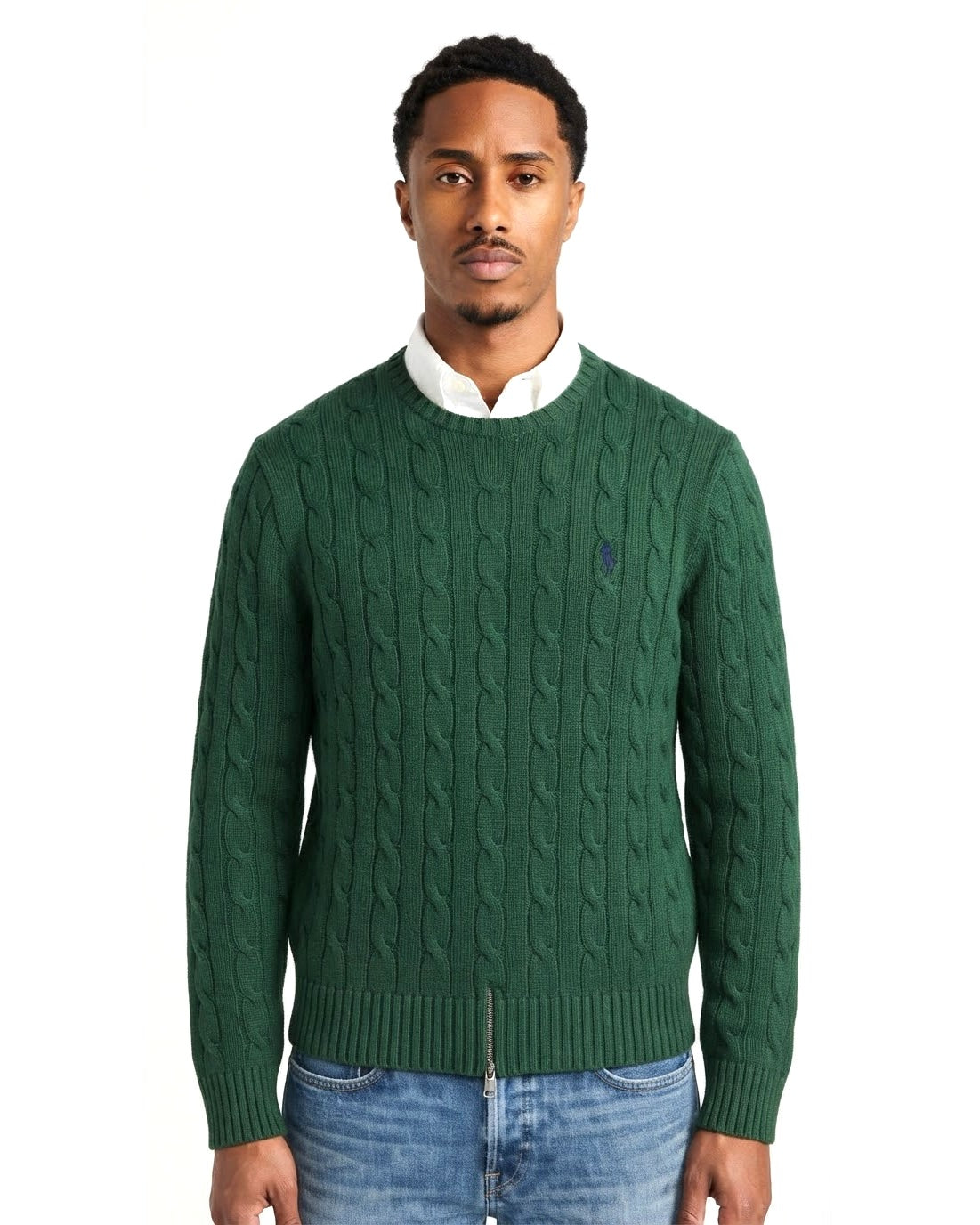 Pull Torsadé Vert
