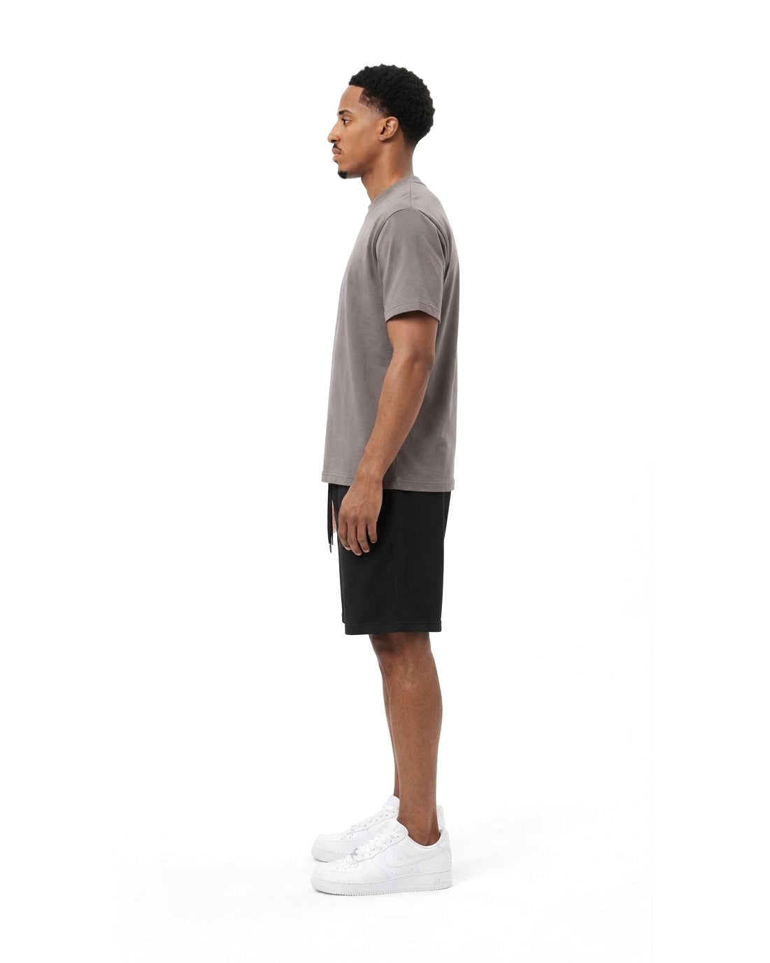 Ensemble T-shirt Gris Taupe & Short Noir