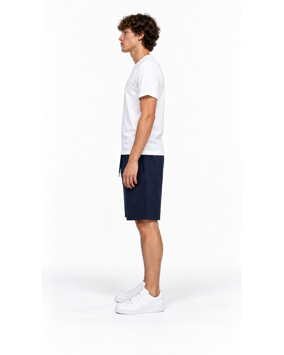 Ensemble T-shirt Blanc & Short Marine