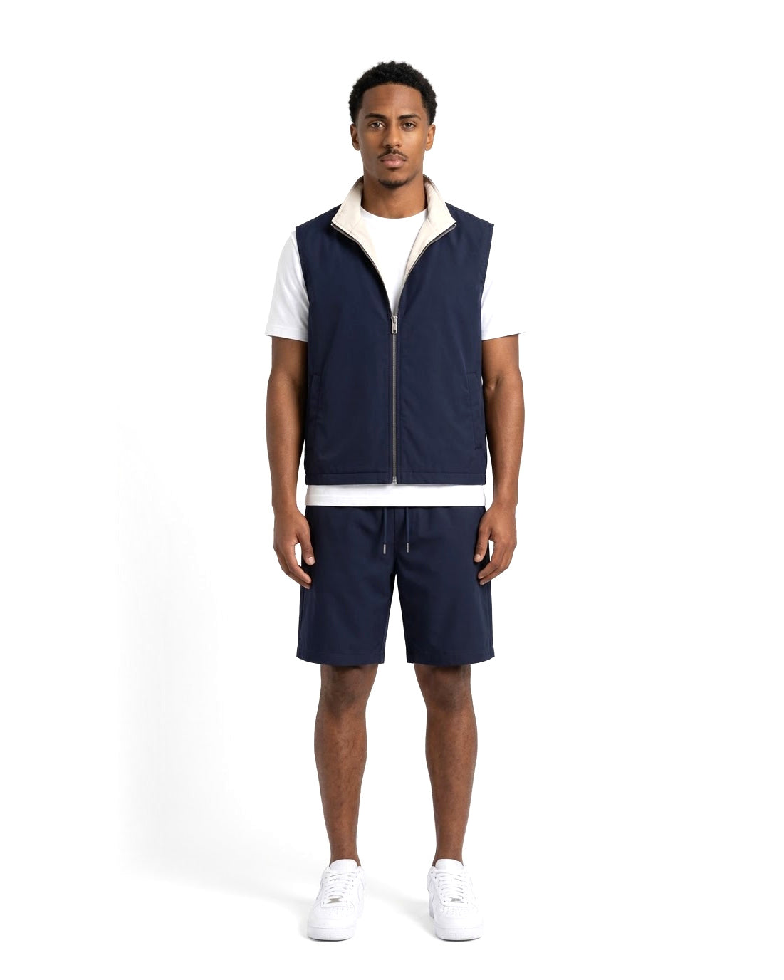 Ensemble Gilet Sans Manches Marine & Short Marine