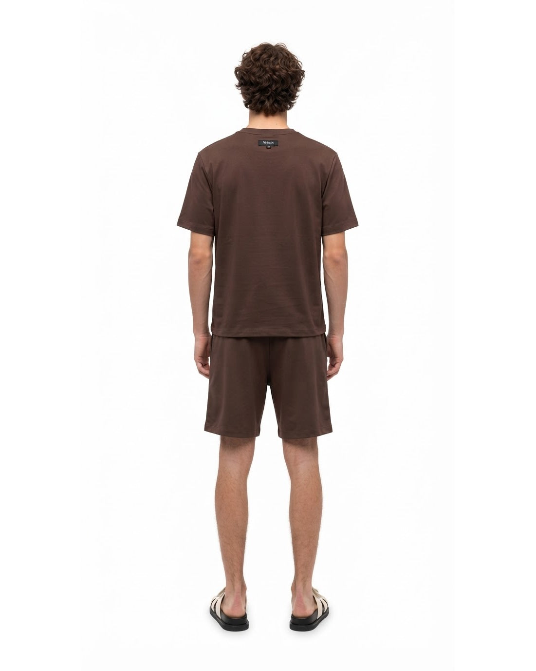 Ensemble T-shirt Marron & Short Marron + Sandales