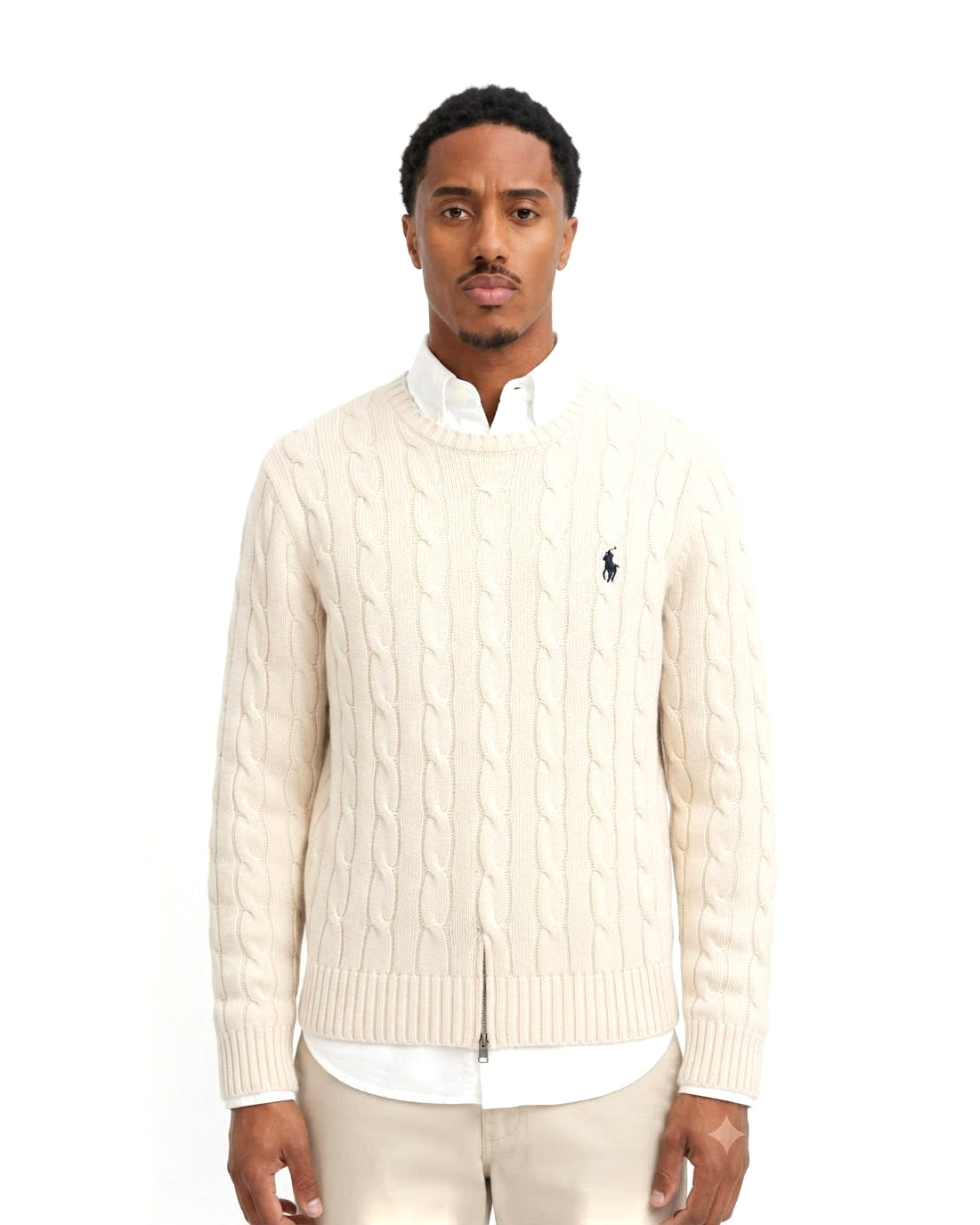 Pull Torsadé Écru
