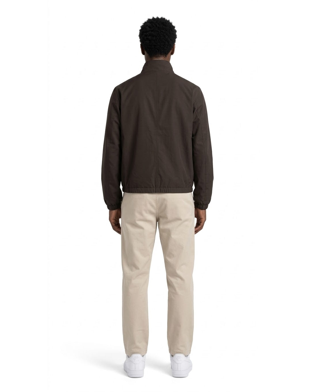Ensemble Veste Zippée Marron & Pantalon Beige