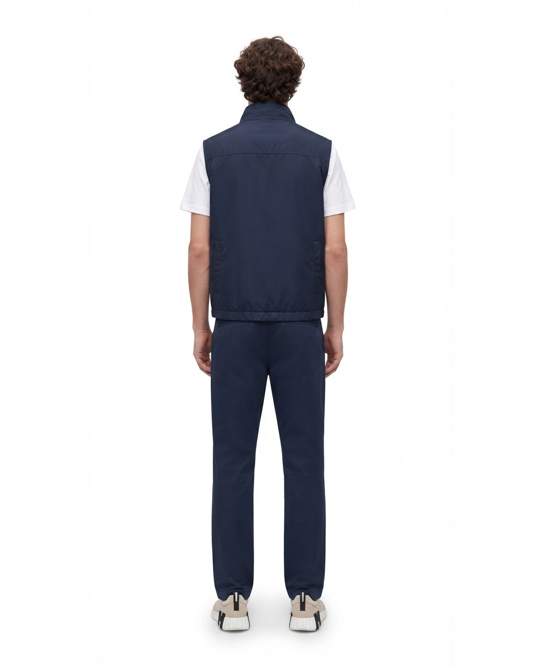 Ensemble Gilet Sans Manches Marine & Pantalon Marine + Baskets