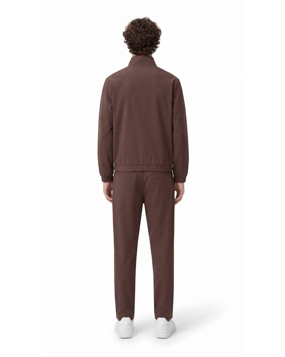 Ensemble Veste Zippée Marron & Pantalon Marron + Baskets