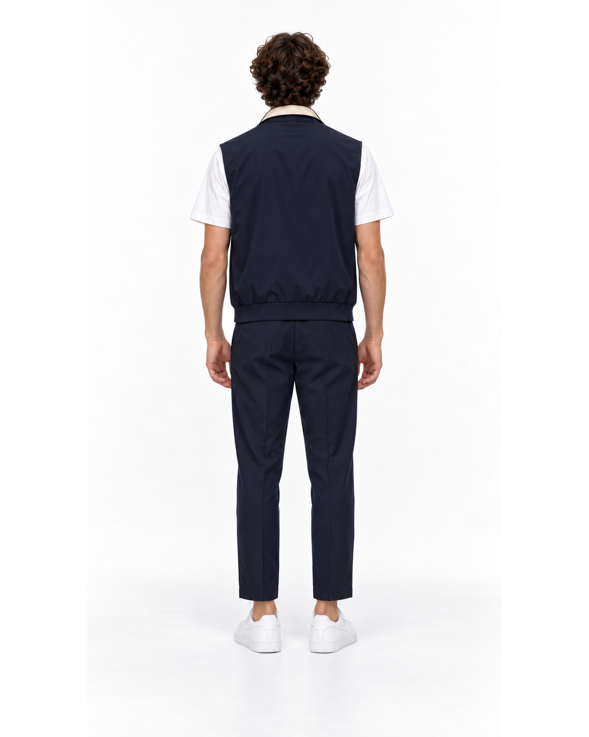 Ensemble Gilet Sans Manches Marine & Pantalon Marine