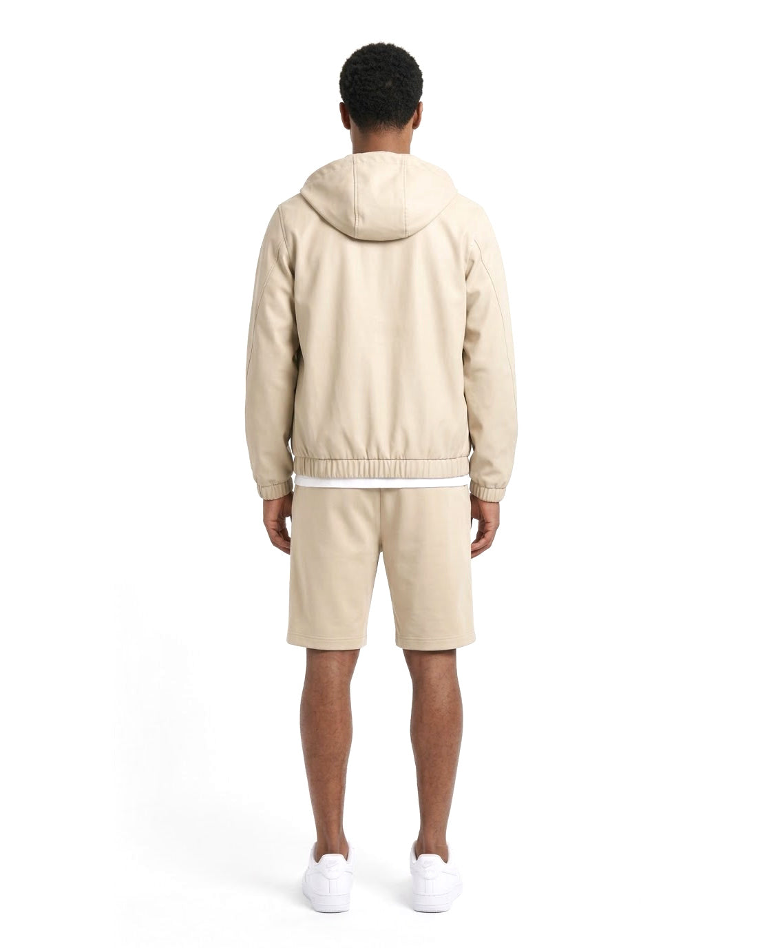 Ensemble Veste à Capuche Beige & Short Beige