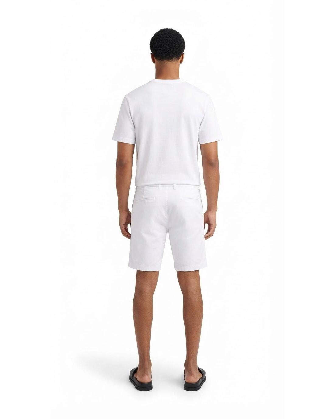 Ensemble T-shirt Blanc & Short Blanc + Sandales