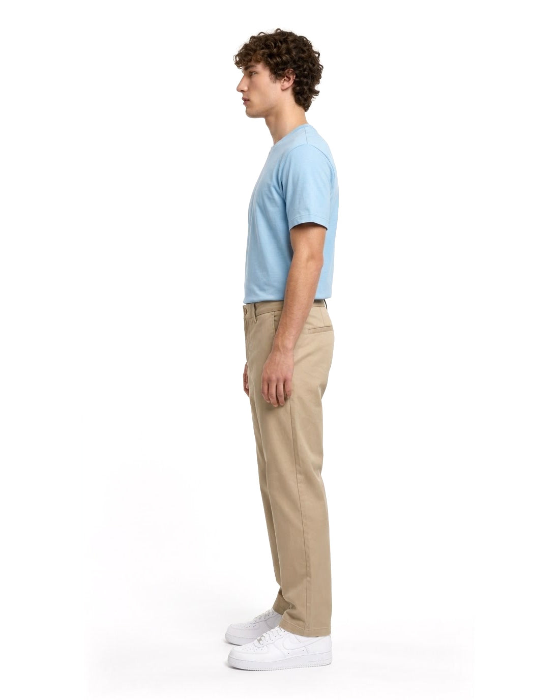 Ensemble T-shirt Bleu Ciel & Pantalon Beige