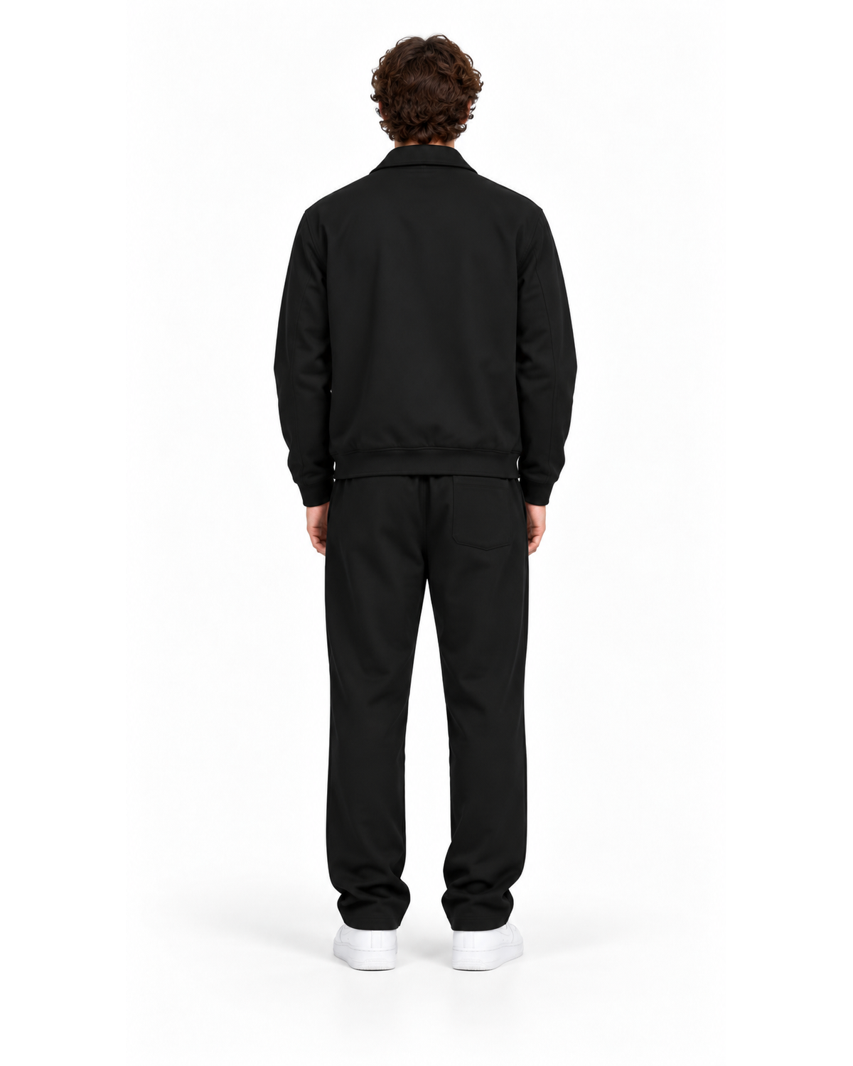 Ensemble Veste Noire & Pantalon à Cordon Noir