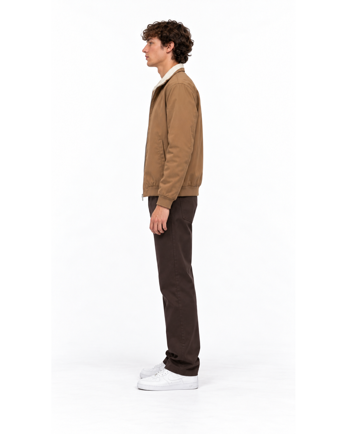 Ensemble Blouson Camel & Pantalon Marron