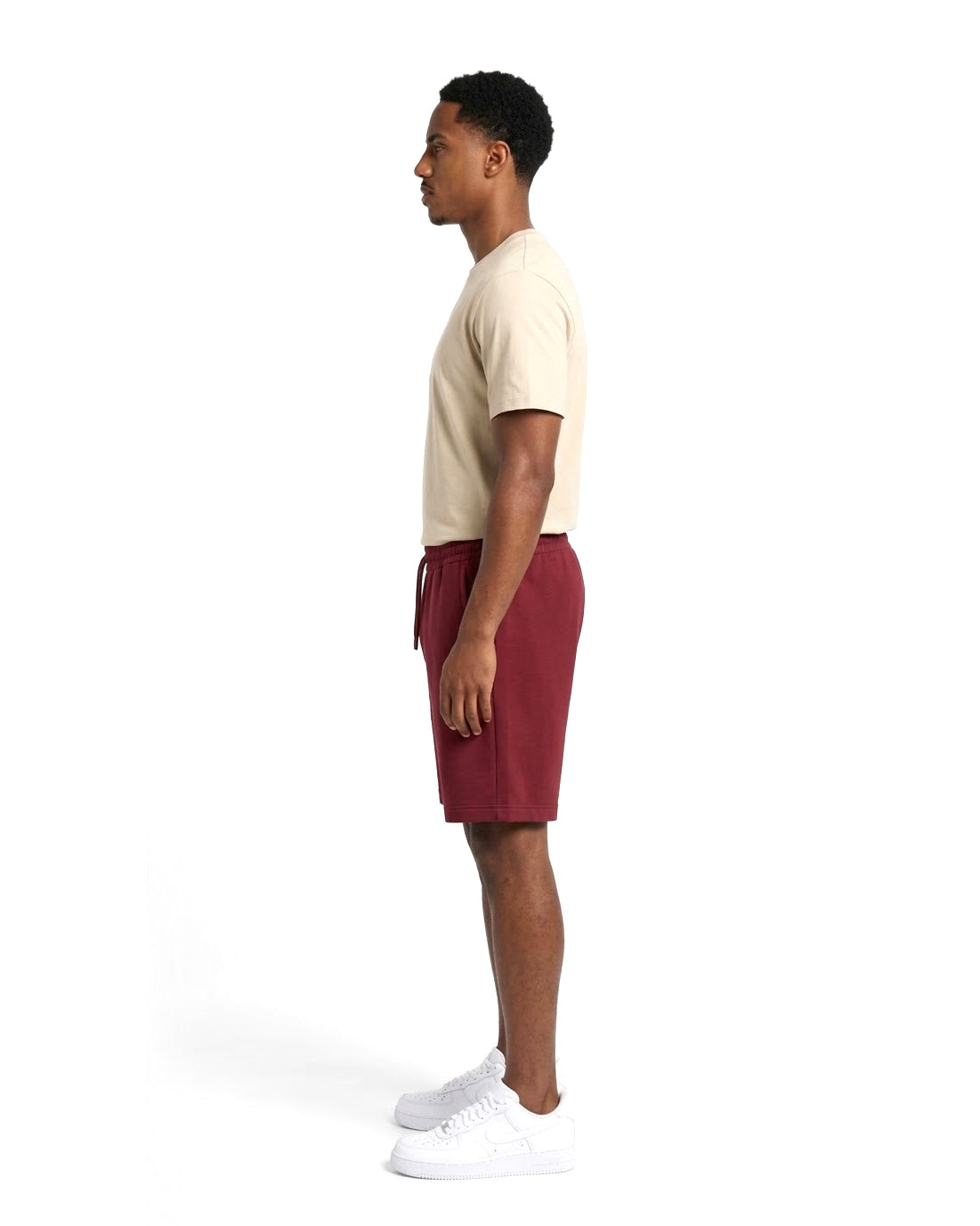 Ensemble T-shirt Beige & Short Bordeaux