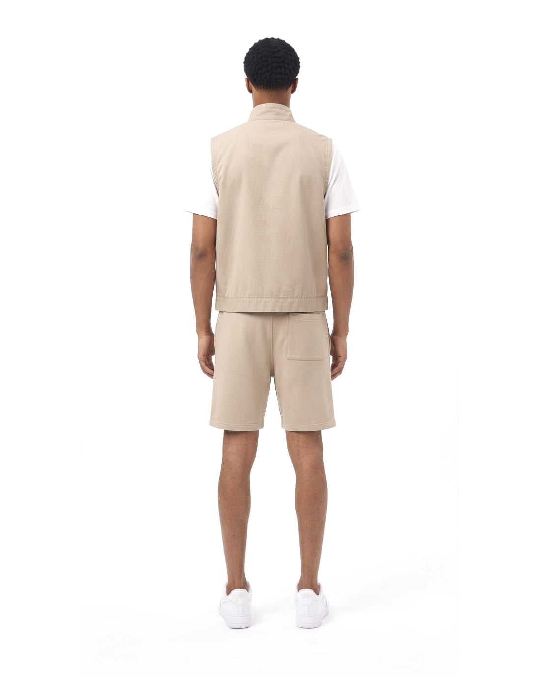 Ensemble Gilet Sans Manches Beige & Short Beige