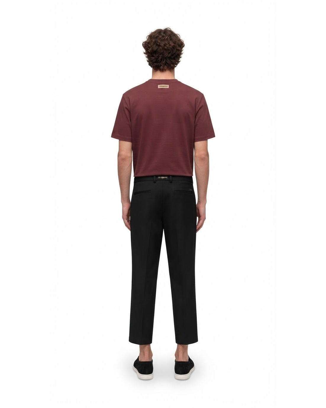 Ensemble T-shirt Bordeaux & Pantalon Noir + Chaussures