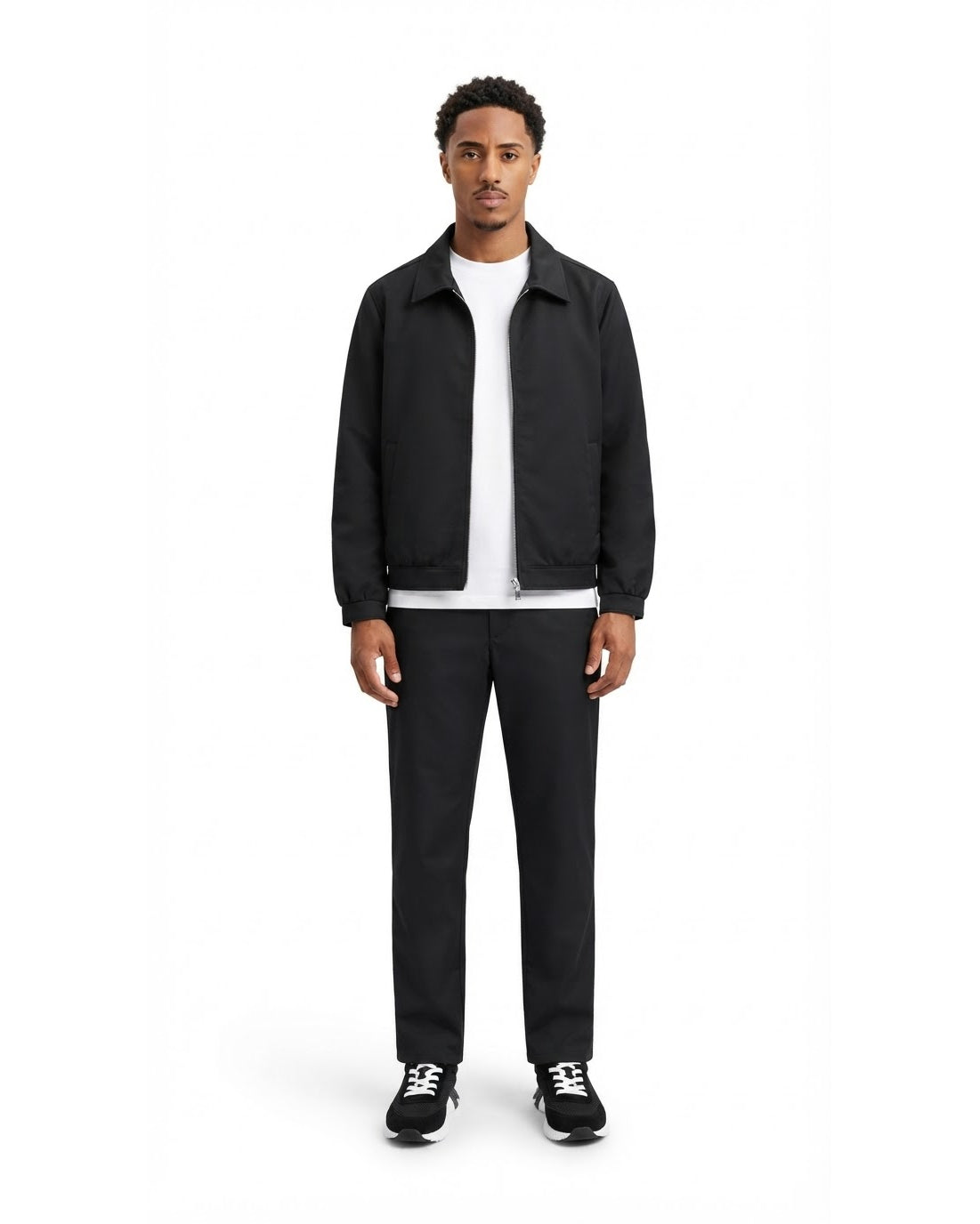 Ensemble Veste Noire & Pantalon Noir + Baskets