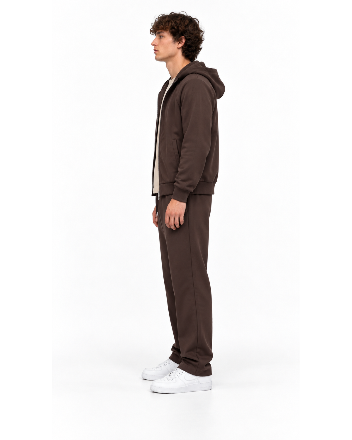 Ensemble Veste à Capuche Marron & Pantalon Marron