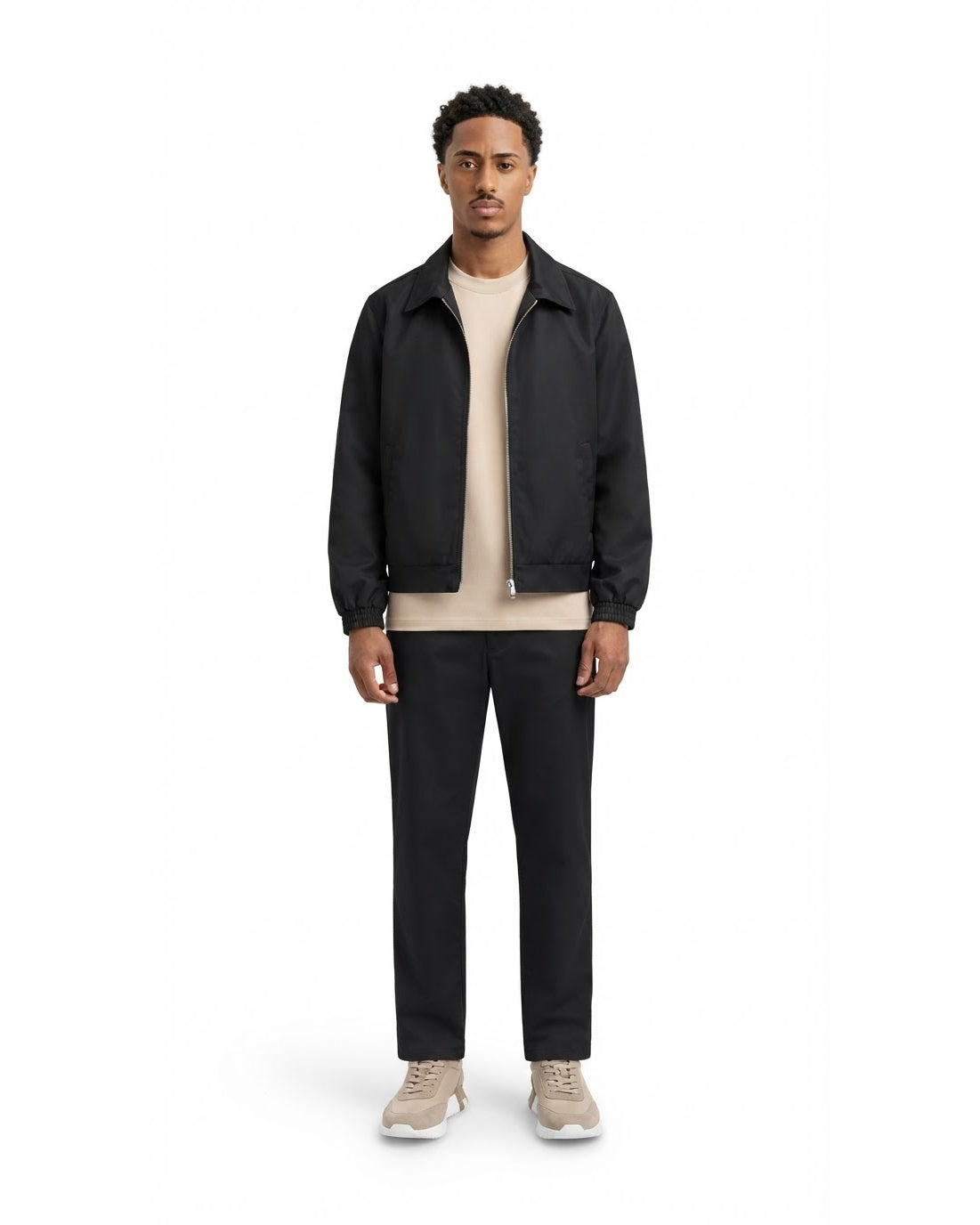 Ensemble Veste Noire & Pantalon Noir + Baskets