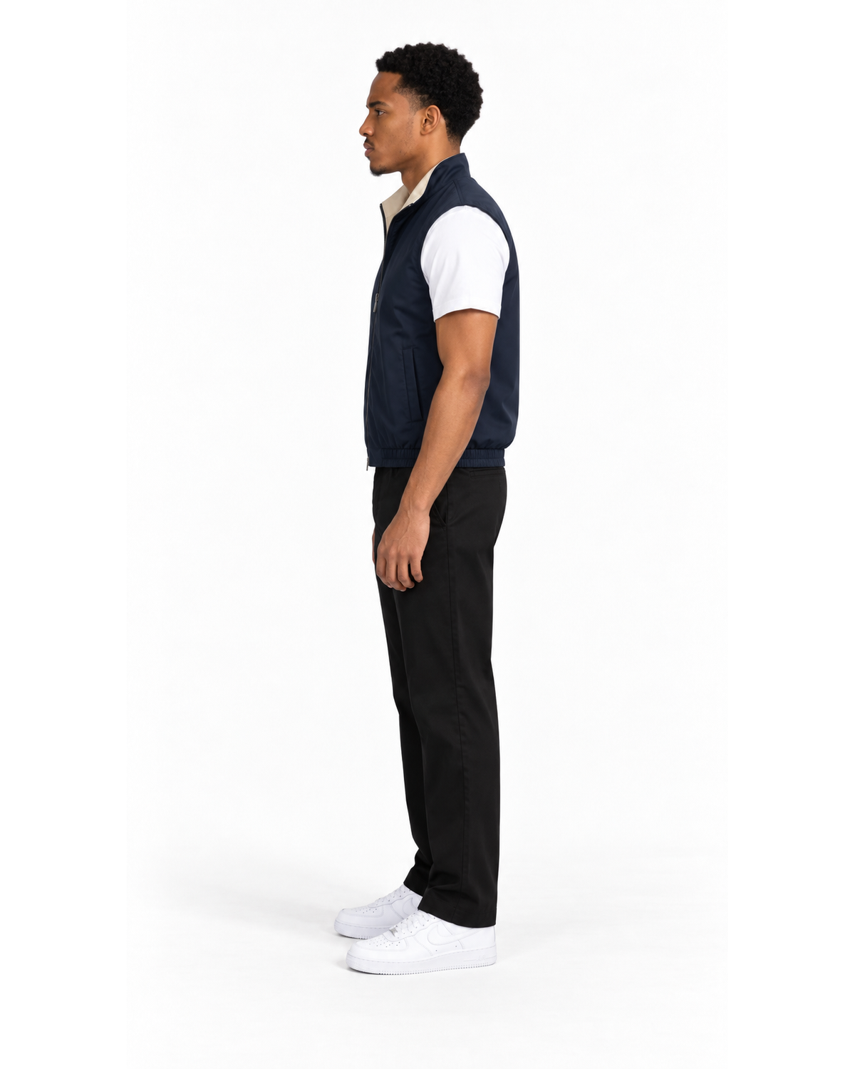 Ensemble Gilet Sans Manches Marine & Pantalon Noir