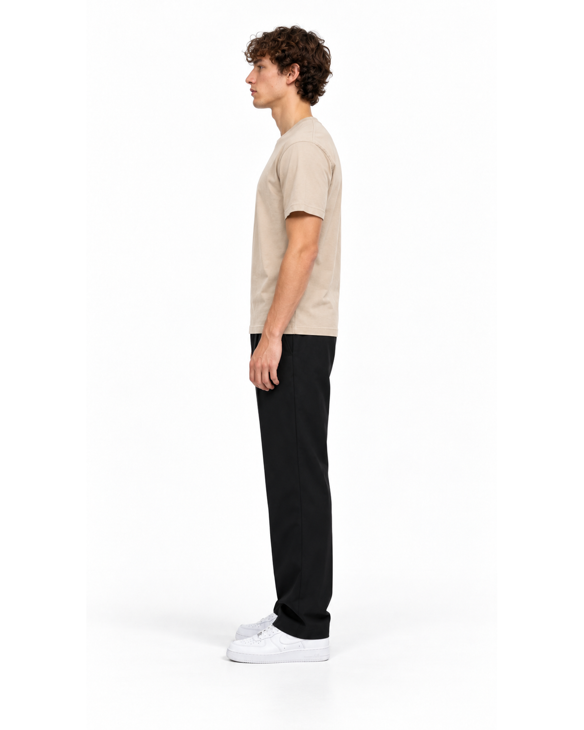 Ensemble T-shirt Beige & Pantalon Noir