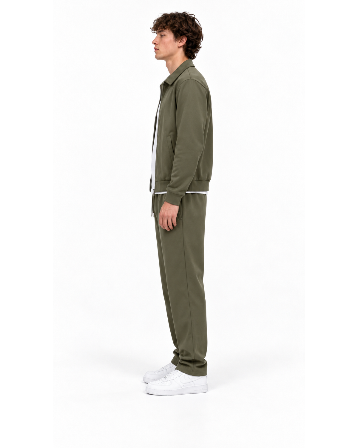 Ensemble Veste Kaki & Pantalon à Cordon Kaki