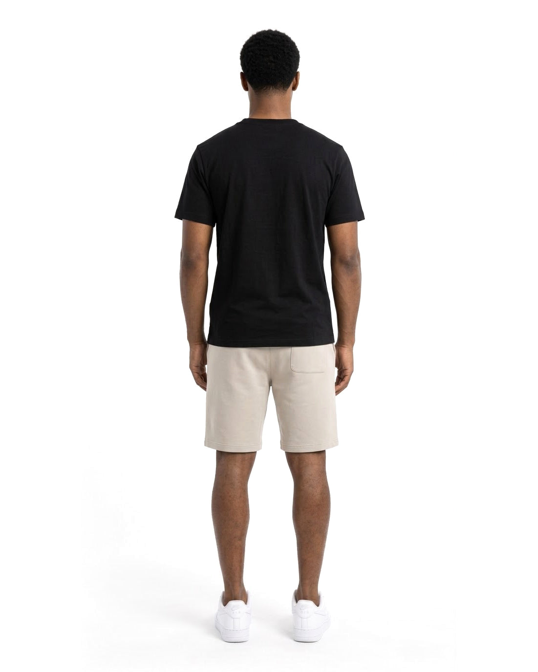 Ensemble T-shirt Noir & Short Beige