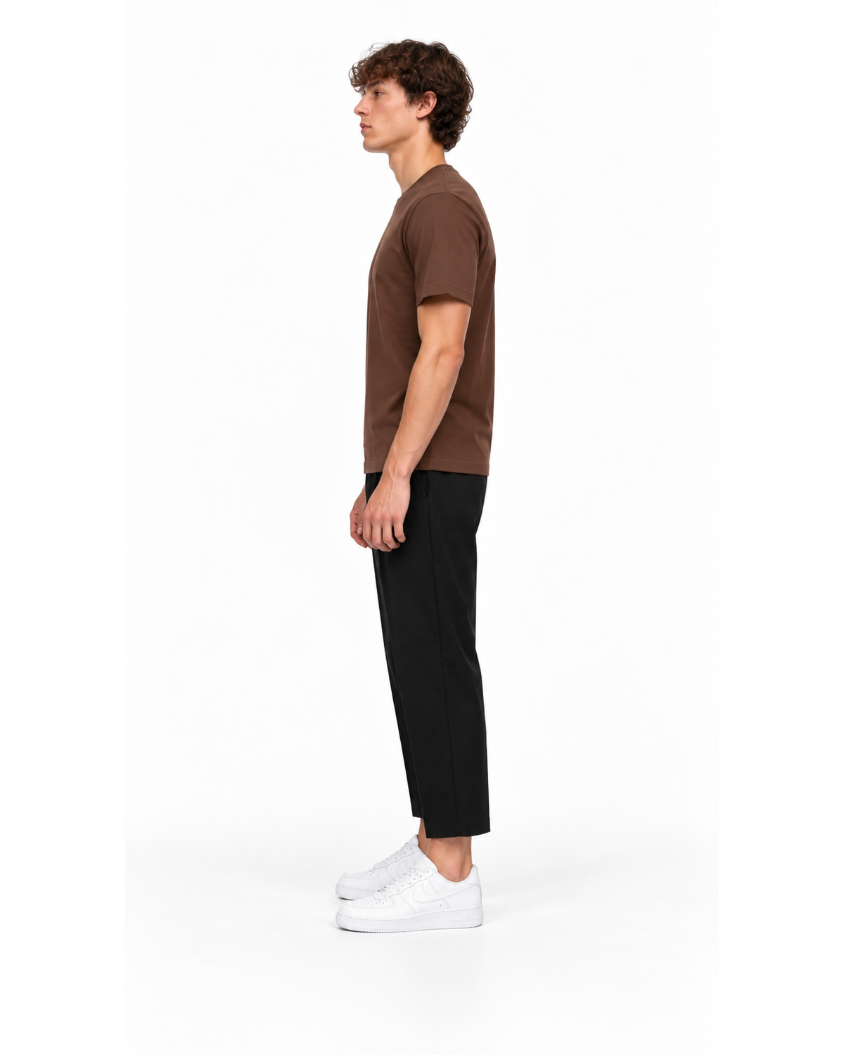 Ensemble T-shirt Marron & Pantalon Noir