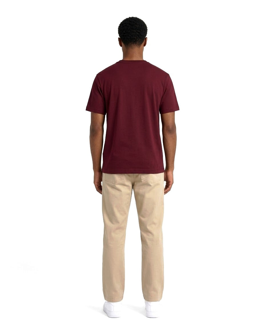 Ensemble T-shirt Bordeaux & Pantalon Beige