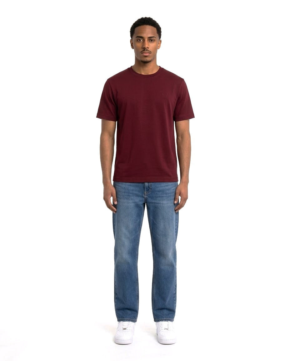 Ensemble T-shirt Bordeaux & Jean Bleu