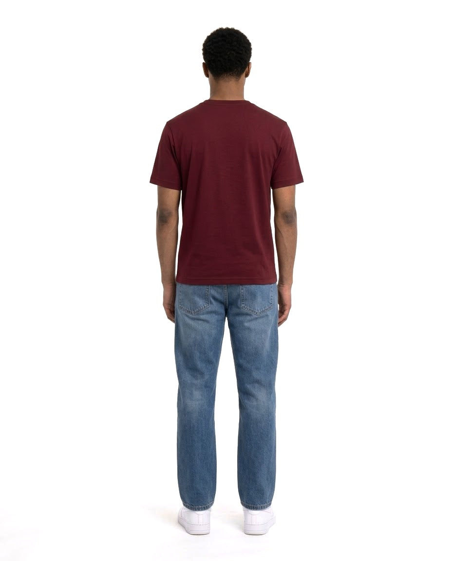 Ensemble T-shirt Bordeaux & Jean Bleu