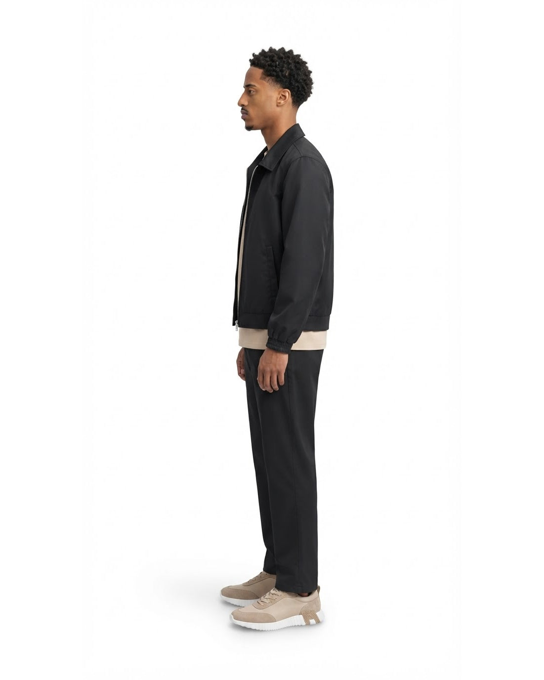 Ensemble Veste Noire & Pantalon Noir + Baskets