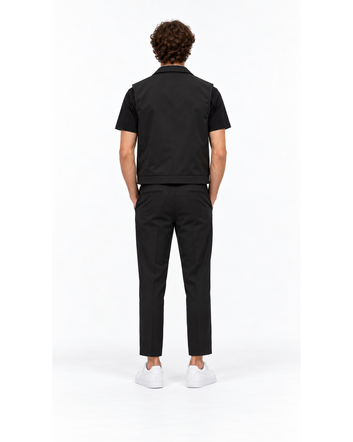 Ensemble Gilet Sans Manches Noir & Pantalon Noir