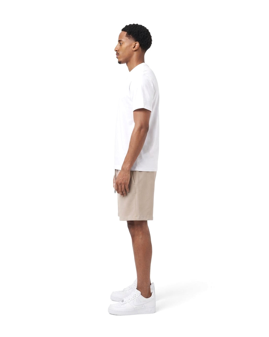 Ensemble T-shirt Blanc & Short Beige