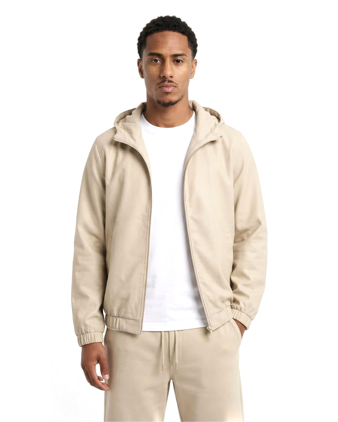 Veste à Capuche Beige