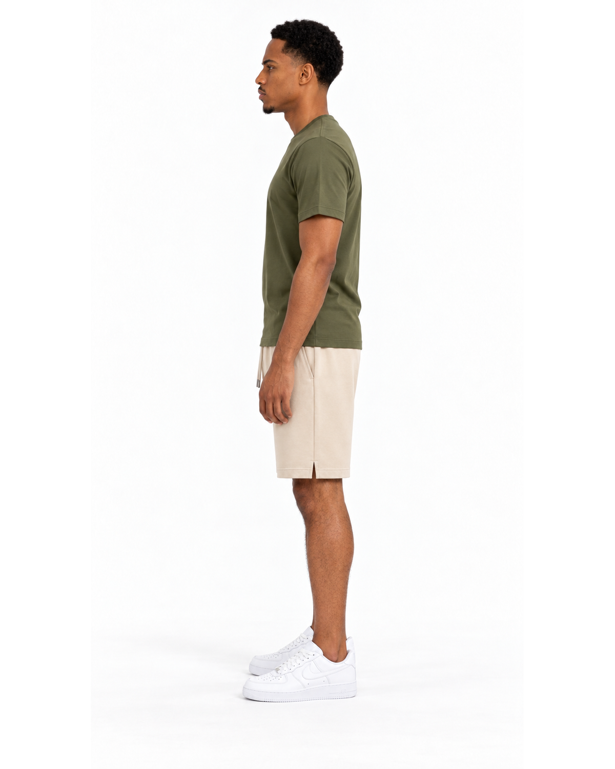 Ensemble T-shirt Kaki & Short Beige