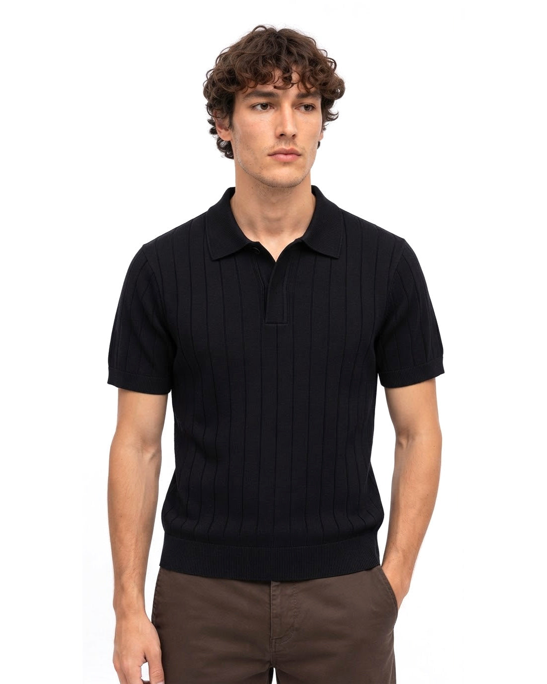 Polo Maille Noir