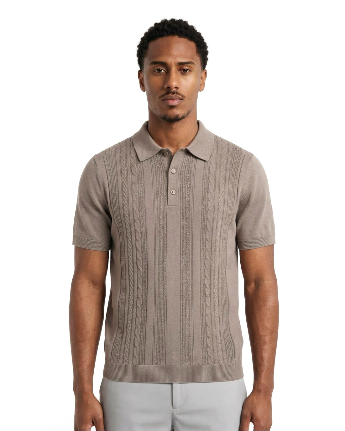 Polo Maille Taupe