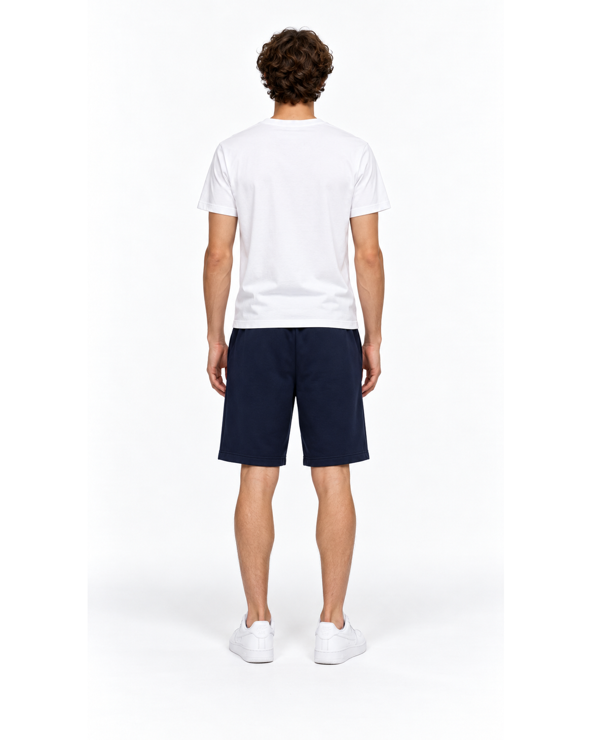 Ensemble T-shirt Blanc & Short Marine