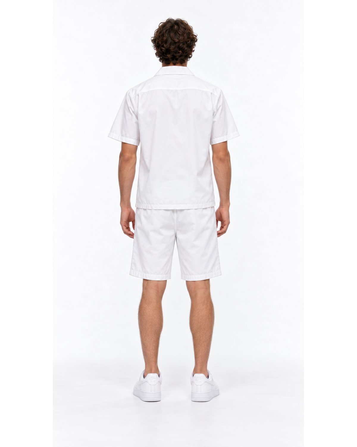 Ensemble Chemise Manches Courtes Blanche & Short Blanc