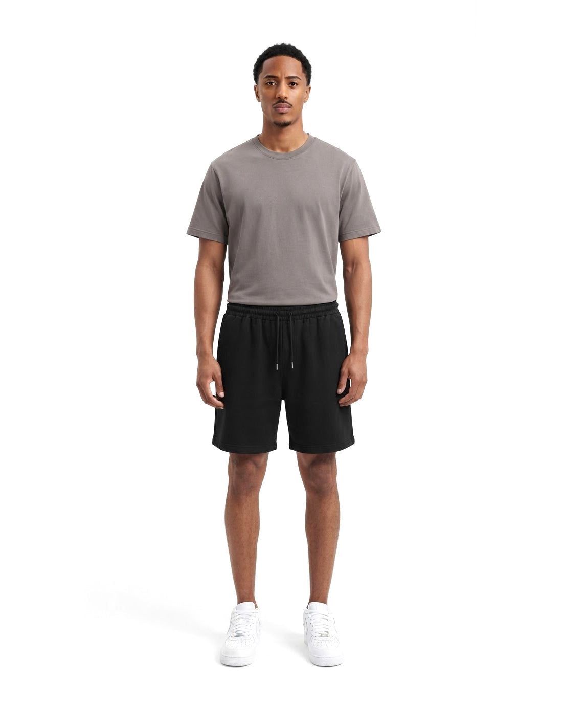 Ensemble T-shirt Gris Taupe & Short Noir