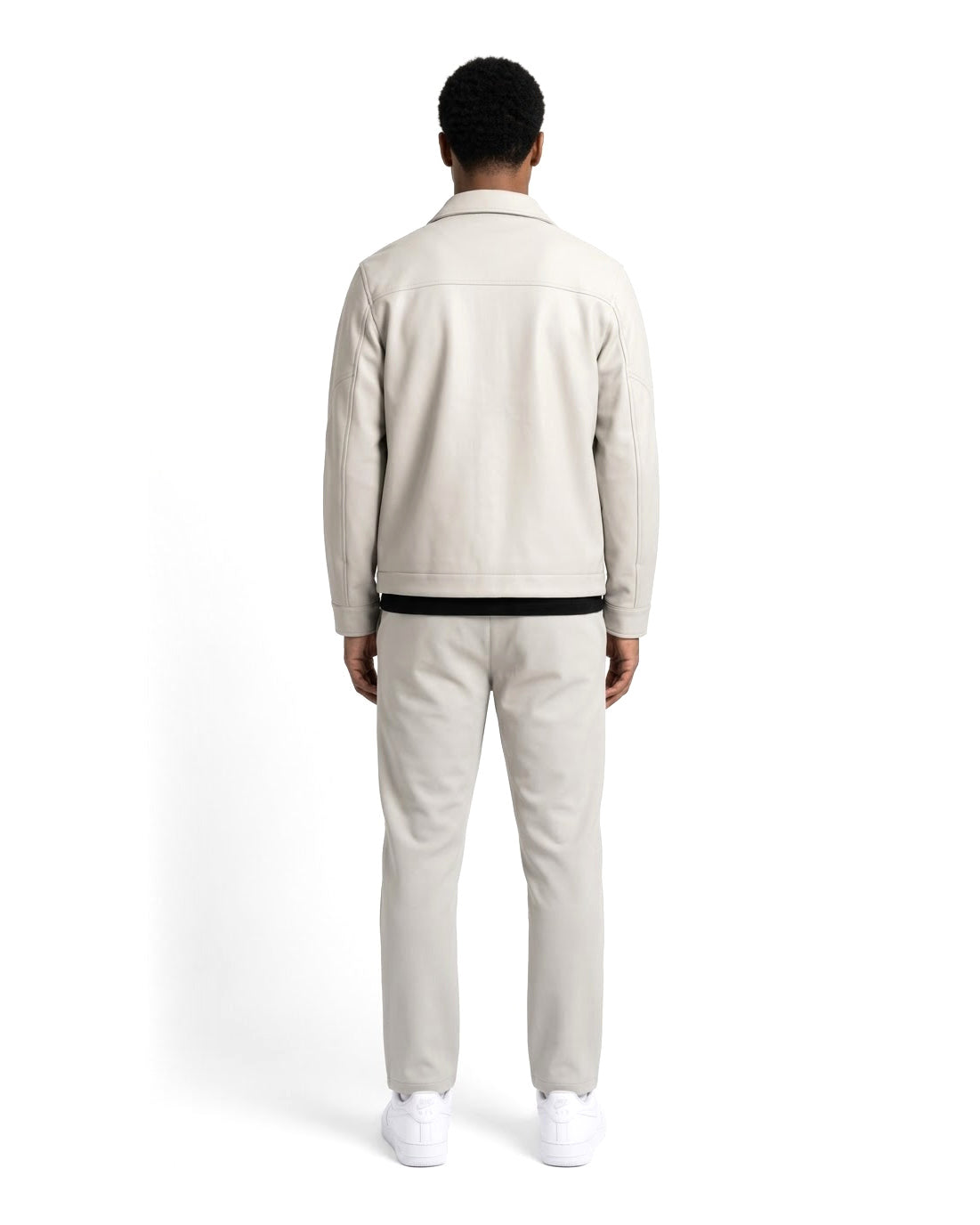 Ensemble Veste Écrue & Pantalon Gris Clair
