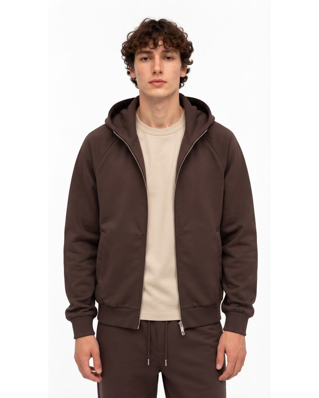 Veste à Capuche Marron