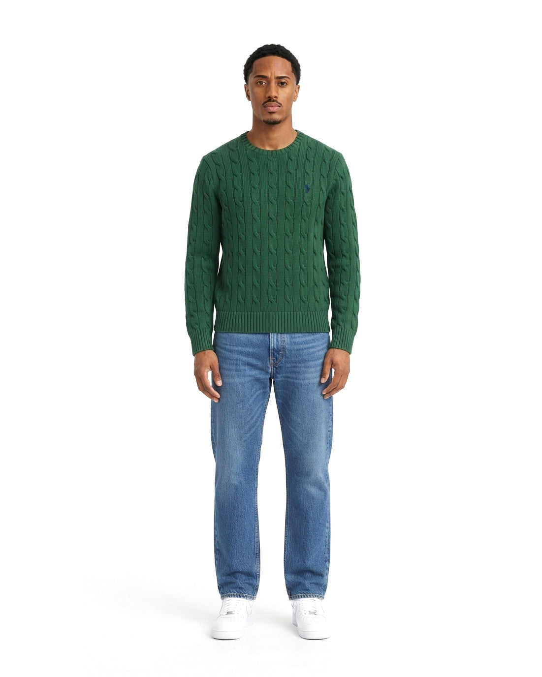 Pull Torsadé Vert