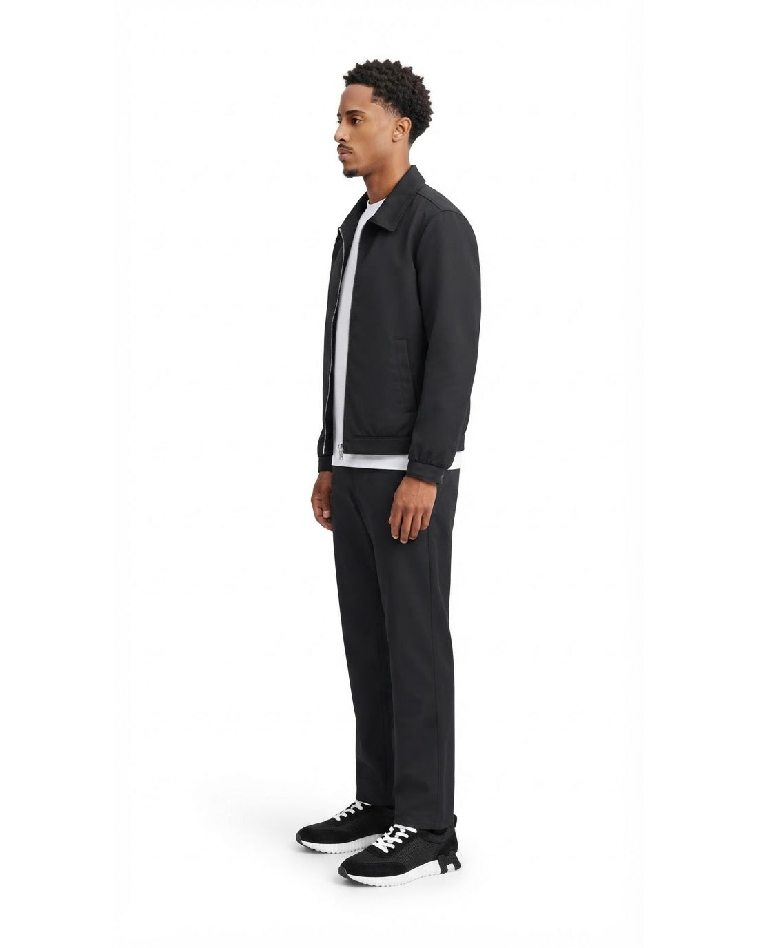 Ensemble Veste Noire & Pantalon Noir + Baskets