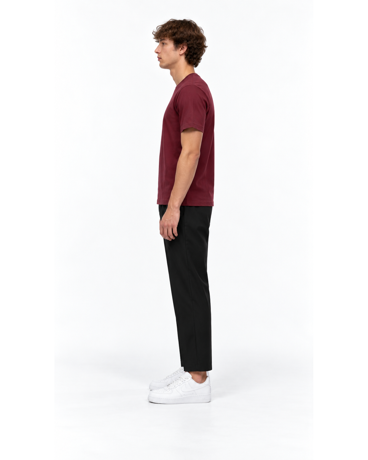 Ensemble T-shirt Bordeaux & Pantalon Noir