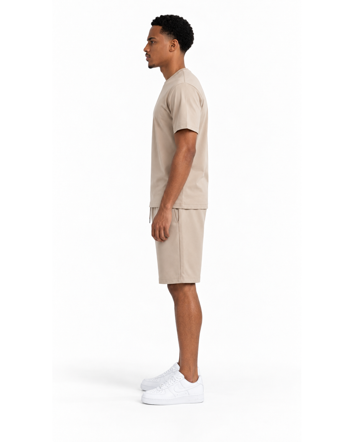Ensemble T-shirt Beige & Short Beige