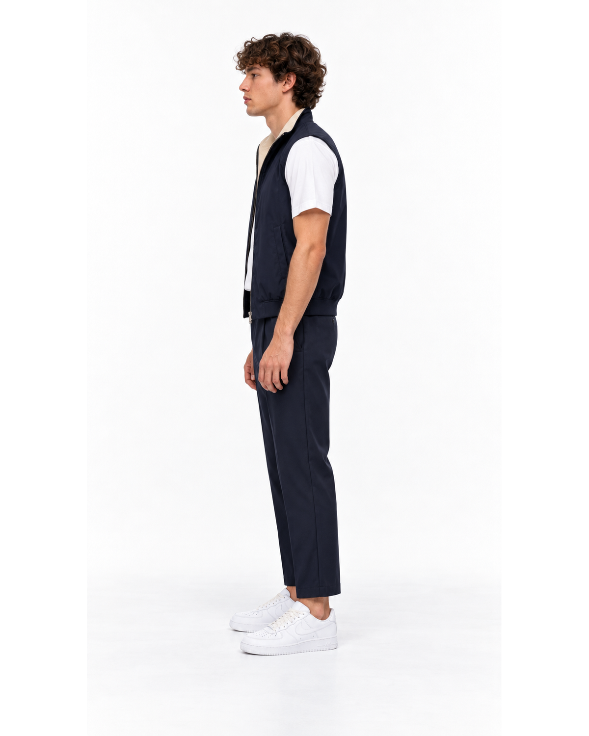 Ensemble Gilet Sans Manches Marine & Pantalon Marine