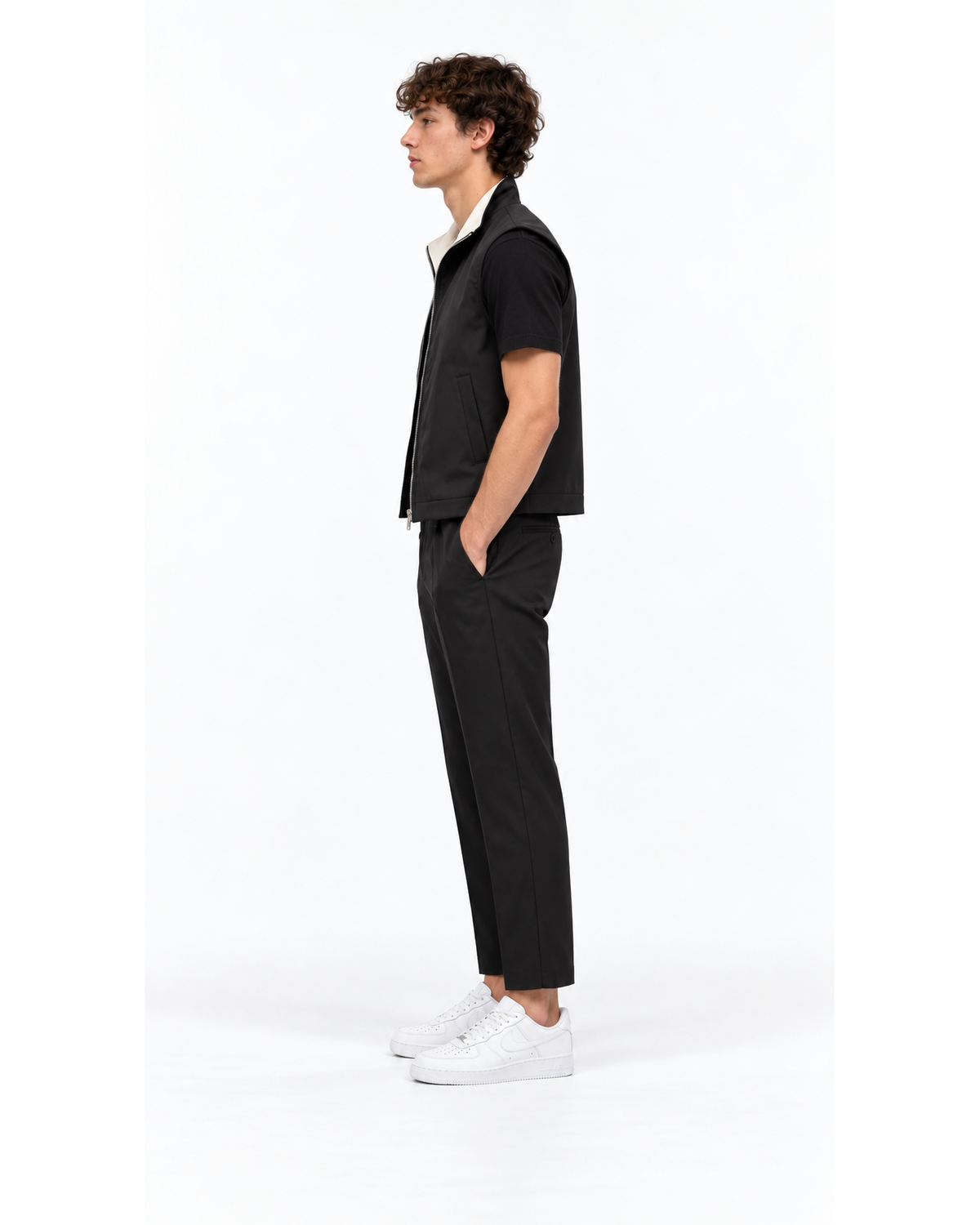 Ensemble Gilet Sans Manches Noir & Pantalon Noir