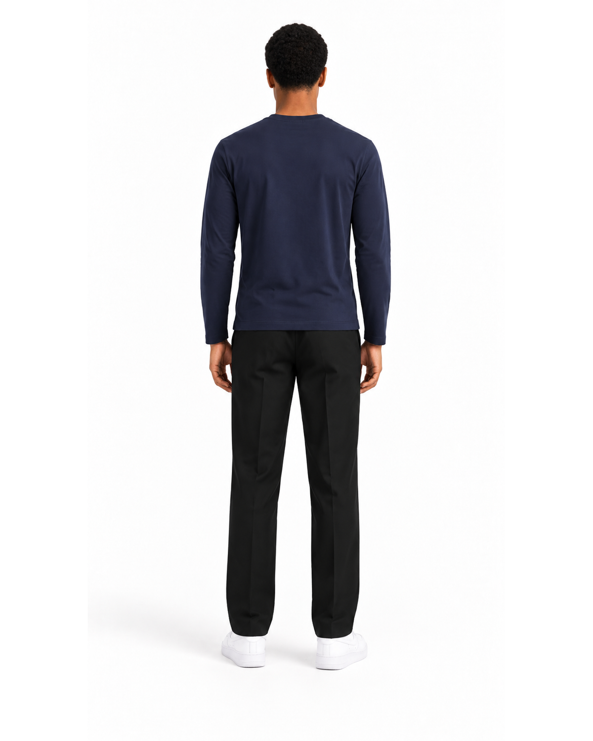 Ensemble T-shirt Manches Longues Marine & Pantalon Noir