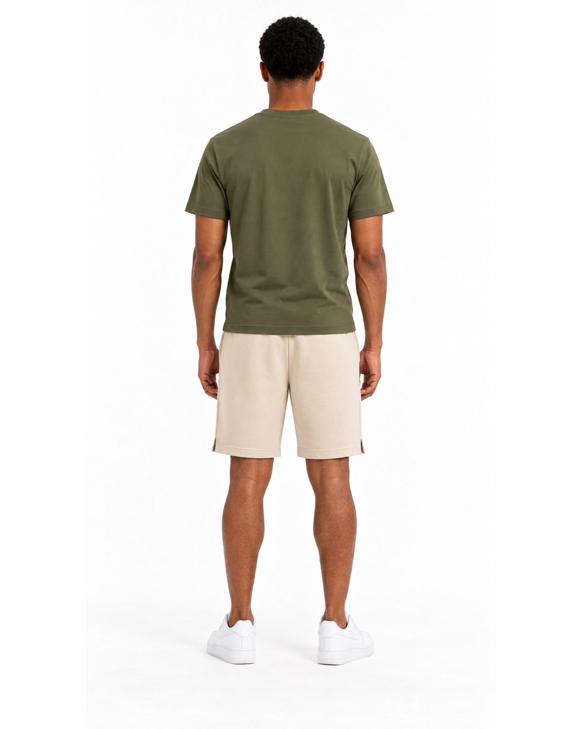 Ensemble T-shirt Kaki & Short Beige