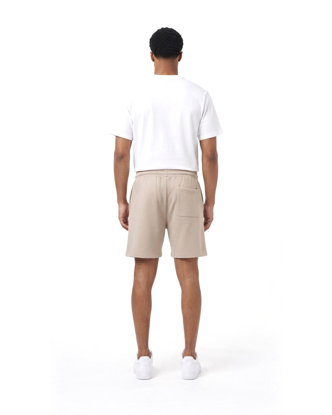 Ensemble T-shirt Blanc & Short Beige